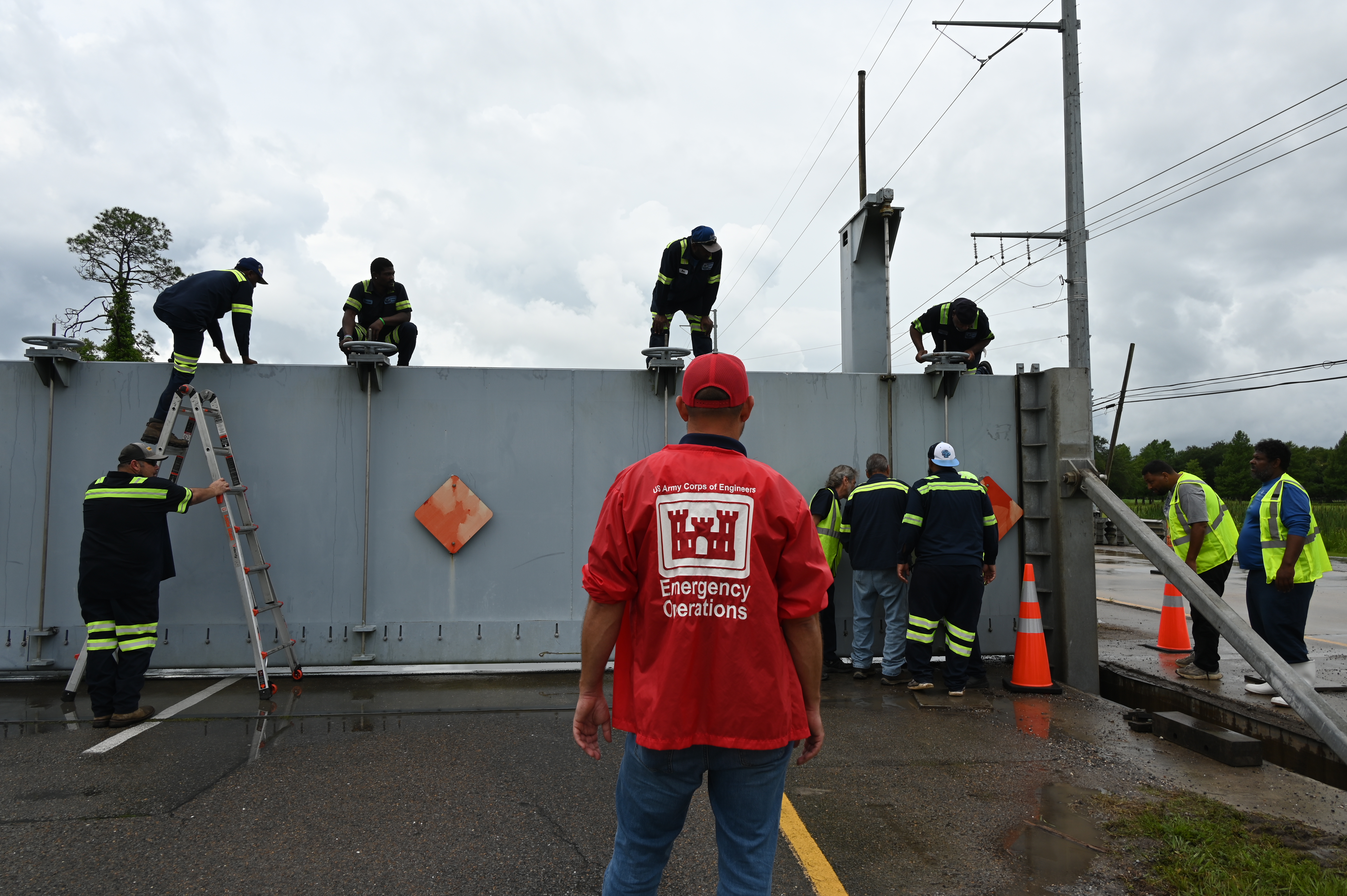 Preseason exercise of a closure gate.